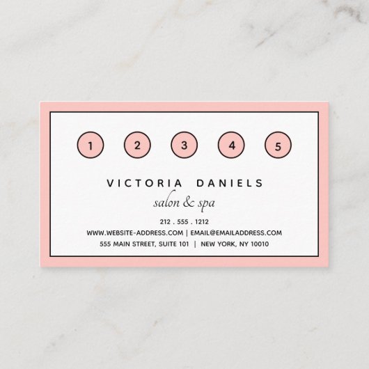 ロフェミニンゴ |ピンク |ネイルアート日スパ ロイヤリティカード (裏面)