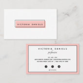 ロフェミニンゴ |ピンク |プロフェッショナルソーシャルメディア 名刺 (正面/裏面)