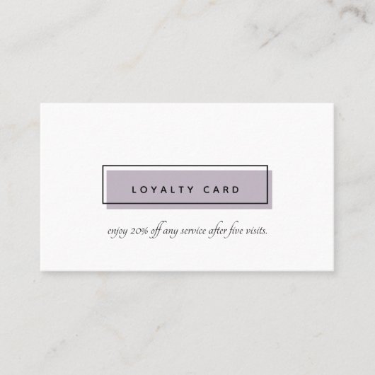 ロフェミニンゴ |ラベンダー |ネイルアート日スパ ロイヤリティカード (正面)