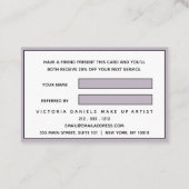 ロフェミニンゴ |ラベンダー | chicプロフェッショナル 紹介カード (裏面)
