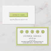 ロフェミニンゴ |緑 |ネイルアート日スパ ロイヤリティカード (正面/裏面)