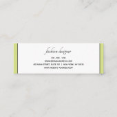 ロフェミニンゴ |緑 |ミニマルプロフェッショナル スキニー名刺 (裏面)