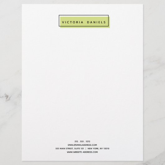 ロフェミニンゴ |緑 |ミニマルプロフェッショナル レターヘッド (正面)