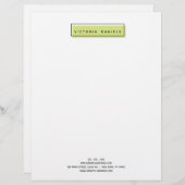 ロフェミニンゴ |緑 |ミニマルプロフェッショナル レターヘッド (正面/裏面)