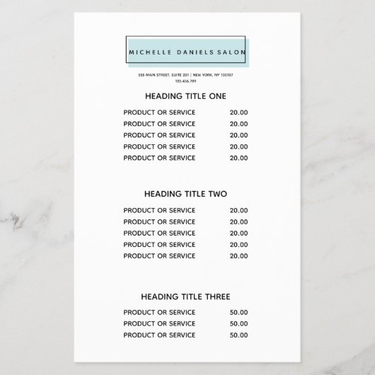 ロフェミニンゴ |青 |スパ価格とサービス チラシ (正面)