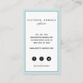 ロフェミニンゴ |青 |写真ソーシャルメディア 名刺 (裏面)