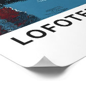 ロフォテンアイランズノルウェートラベルプリント ポスター (角)