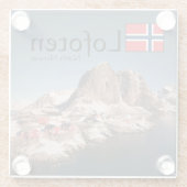 ロフォテンノルウェーお土産 ガラスコースター (裏面)