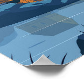 ロフォテンノルウェートラベルヴィンテージアート ポスター (角)