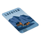 ロフォテンノルウェートラベルヴィンテージアート マグネット (右側)