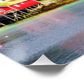 ロフォテンノルウェーレーヌヴィレッジアンダーサニーブルースカイ ポスター (コーナー)