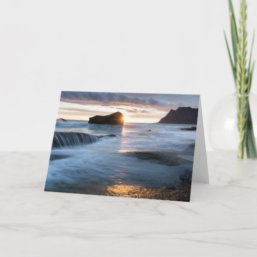 ロフォテンノルウェー真夜中の日 カード (正面)