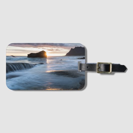 ロフォテンノルウェー真夜中の日 ラゲッジタグ (正面横)