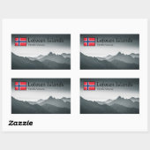 ロフォテン北ノルウェー 長方形シール (シート)