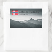 ロフォテン北ノルウェー 長方形シール (バッグ)