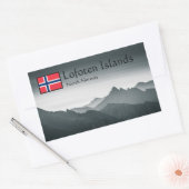 ロフォテン北ノルウェー 長方形シール (封筒)