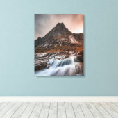 ロフォテン諸島の滝 キャンバスプリント (インサイチュ (ウッドフロア))