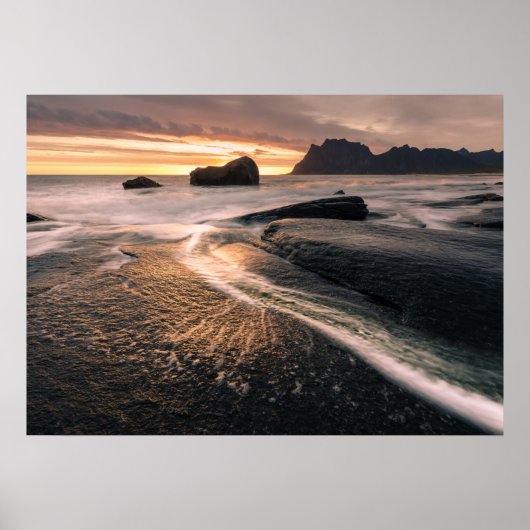 ロフォテン諸島ノルウェー ポスター (正面)