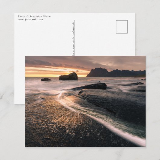 ロフォテン諸島ノルウェー ポストカード (正面/裏面)