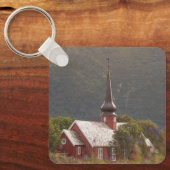 ロフォテン諸島フラクスタッド教会 キーホルダー (正面)