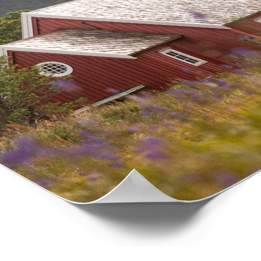 ロフォテン諸島フラクスタッド教会 ポスター (角)