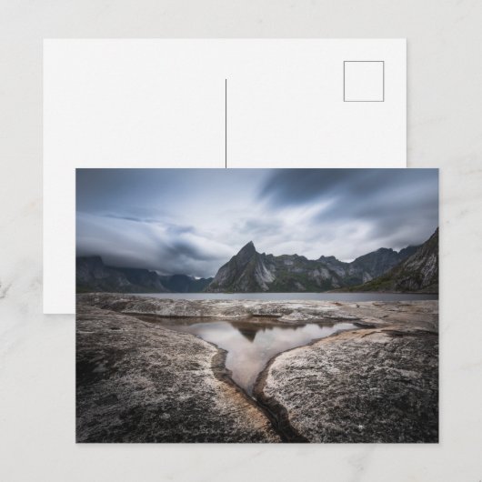 ロフォテン諸島山 ポストカード (正面/裏面)