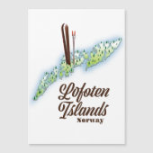 ロフォテン諸島、ノルウェーのスキーのポスター。 (正面)