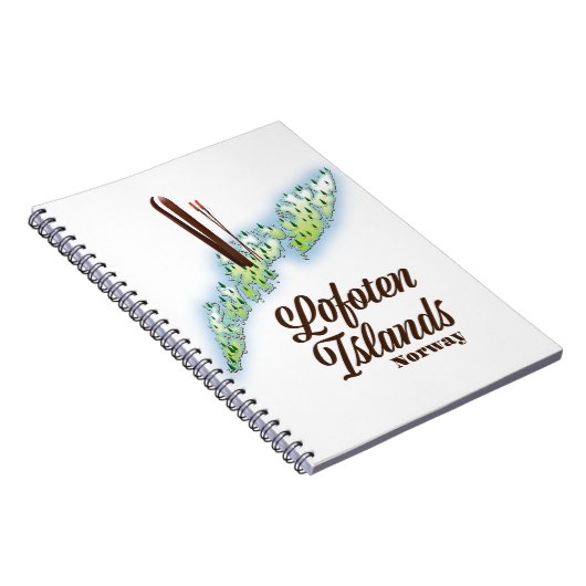 ロフォテン諸島、ノルウェーのスキーのポスター。 ノートブック (右側)