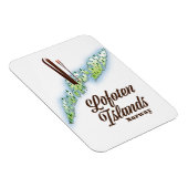 ロフォテン諸島、ノルウェーのスキーのポスター。 マグネット (右側)