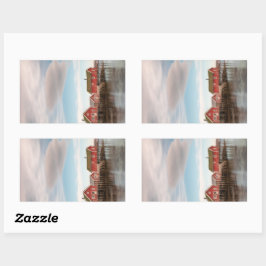 ロフォテン魚釣りヴィレッジ – ノルウェー長方形スティック 長方形シール