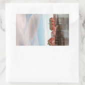 ロフォテン魚釣りヴィレッジ – ノルウェー長方形スティック 長方形シール (バッグ)