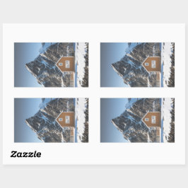 ロフォーテンイエローキャビン 長方形シール