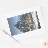 ロフォーテンイエローキャビン 長方形シール (封筒)