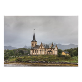 ロフォーテンヴォーガン教会の旅行写真 フォトプリント           