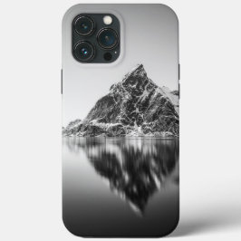 ロフォーテン山のモノクロ写真 iPhone 13 PRO MAXケース