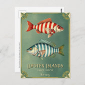 ロフテン諸島ノルウェー航海のの魚はがき ポストカード (正面/裏面)