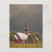 ロフテン諸島フラクスタッド教会はがき ポストカード (正面)
