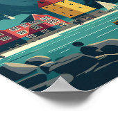 ロフテン諸島最小ヴィンテージアートポスター ポスター (角)