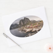 ロフテン魚釣りヴィレッジハンノヤ 楕円形シール (封筒)