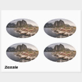 ロフテン魚釣りヴィレッジハンノヤ 楕円形シール (シート)