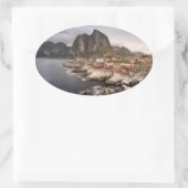 ロフテン魚釣りヴィレッジハンノヤ 楕円形シール (バッグ)