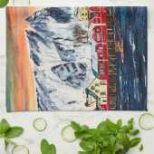 ロフテン魚釣りヴィレッジファインアートキッチンタオル キッチンタオル (折り畳み)