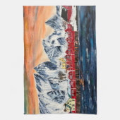 ロフテン魚釣りヴィレッジファインアートキッチンタオル キッチンタオル (縦)