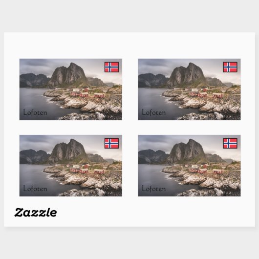 ロフテン魚釣りヴィレッジ土産 長方形シール (シート)