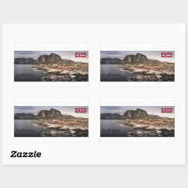 ロフテン魚釣りヴィレッジ土産 長方形シール