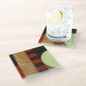 ロフトコンテンポラリースタイルパネル絵画ズ ガラスコースター (アングル)