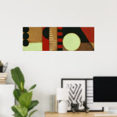 ロフトコンテンポラリースタイルパネル絵画ズ ポスター (ホームオフィス)