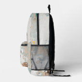 ロフトスタイル絵を描旧レンガ壁 プリントバックパック (右)