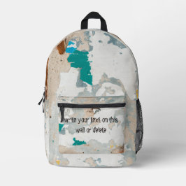 ロフトスタイル絵を描旧レンガ壁 プリントバックパック