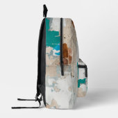 ロフトスタイル絵を描旧レンガ壁 プリントバックパック (左)